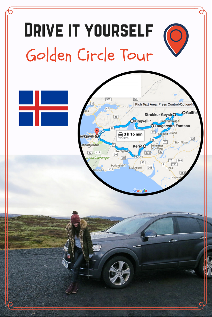 golden circle tour drive it yourself itinerary map